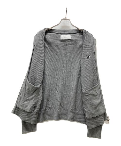 Calvin Klein Jeans（カルバンクラインジーンズ）Calvin Klein Jeans (カルバンクラインジーンズ) ドライバーズニット グレー サイズ:Lの古着・服飾アイテム