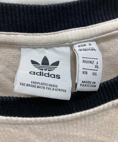 adidas Originals（アディダスオリジナル）adidas originals (アディダスオリジナル) 3-STRIPES SLIM TEE アイボリー サイズ:XLの古着・服飾アイテム