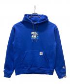 A BATHING APEア ベイシング エイプ）の古着「ワッペンロゴパーカー」｜ブルー