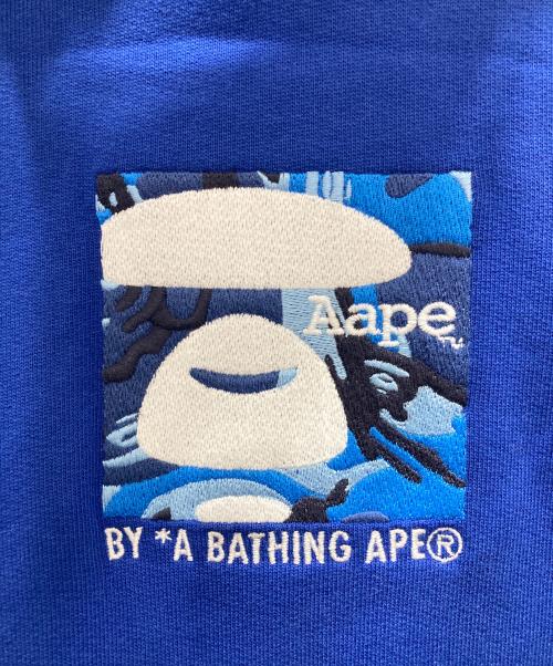 A BATHING APE（ア ベイシング エイプ）A BATHING APE (ア ベイシング エイプ) ワッペンロゴパーカー ブルー サイズ:Mの古着・服飾アイテム