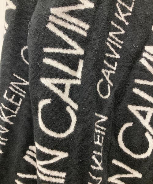 Calvin Klein Jeans（カルバンクラインジーンズ）Calvin Klein Jeans (カルバンクラインジーンズ) 総柄ニット ブラック サイズ:XLの古着・服飾アイテム
