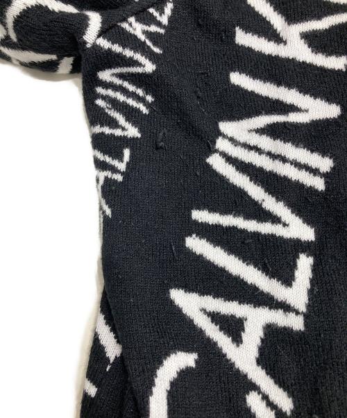 Calvin Klein Jeans（カルバンクラインジーンズ）Calvin Klein Jeans (カルバンクラインジーンズ) 総柄ニット ブラック サイズ:XLの古着・服飾アイテム