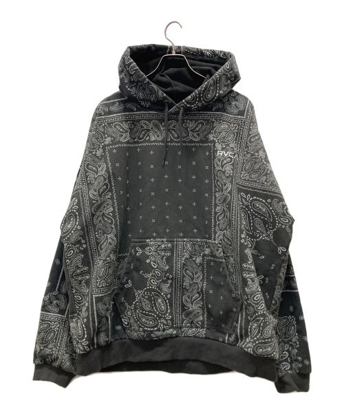 RVCA（ルーカ）RVCA (ルーカ) PATCHWORK BANDANA HOODIE グレー サイズ:XLの古着・服飾アイテム