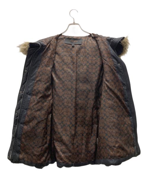 COACH（コーチ）COACH (コーチ) シグネチャーライナー ダウンコート ブラック サイズ:Sの古着・服飾アイテム