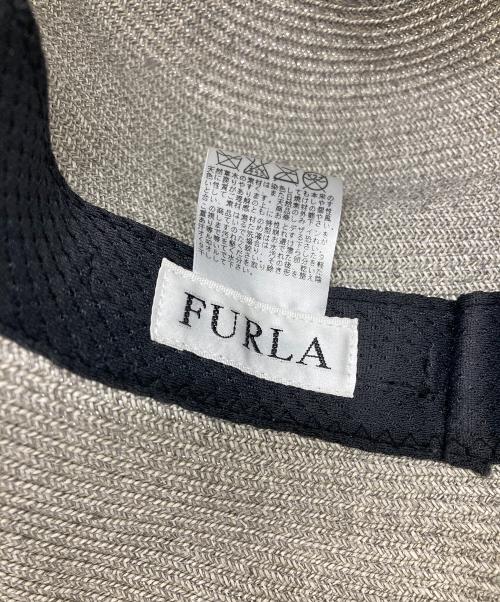 FURLA（フルラ）FURLA (フルラ) ストローハット グレー サイズ:SMサイズの古着・服飾アイテム