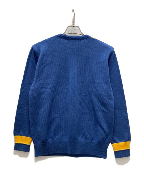 Christian Dior Sports（クリスチャン ディオールスポーツ）Christian Dior Sports (クリスチャン ディオールスポーツ) CDロゴ アーガイルニット ブルー×イエロー サイズ:Lの古着・服飾アイテム