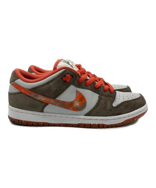 NIKE SB（ナイキエスビー）NIKE SB (ナイキエスビー) Crushed Skate Shop ローカットスニーカー ブラウン×オレンジ サイズ:26の古着・服飾アイテム