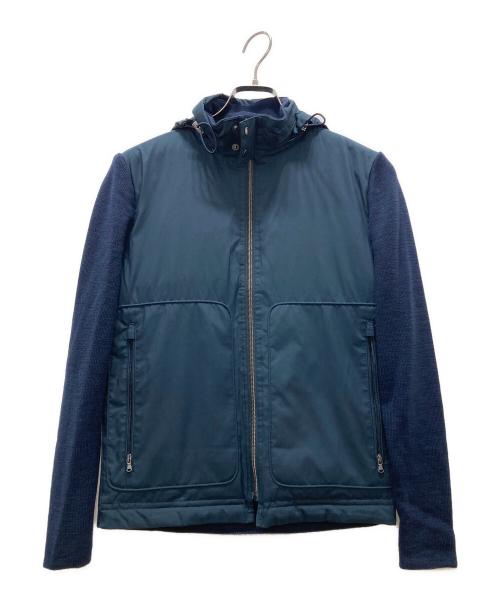BROOKS BROTHERS（ブルックスブラザーズ）BROOKS BROTHERS (ブルックスブラザーズ) ダウン切替ニットジャケット ネイビー サイズ:XSの古着・服飾アイテム
