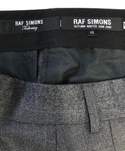 RAF SIMONS（ラフシモンズ）RAF SIMONS (ラフシモンズ) ウールスラックス グレー サイズ:Mの古着・服飾アイテム