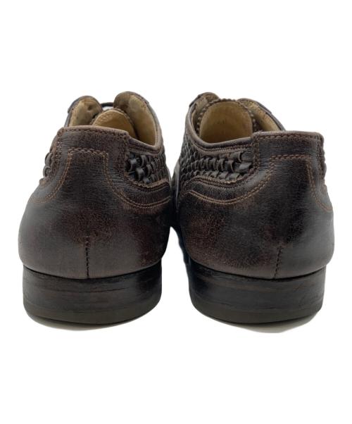 NEIL BARRETT（ニールバレット）NEIL BARRETT (ニールバレット) イントレチャートレザーシューズ ブラウン サイズ:40の古着・服飾アイテム