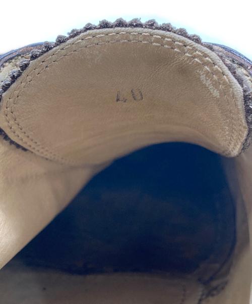 NEIL BARRETT（ニールバレット）NEIL BARRETT (ニールバレット) イントレチャートレザーシューズ ブラウン サイズ:40の古着・服飾アイテム