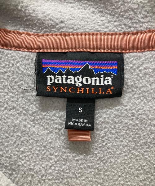 Patagonia（パタゴニア）Patagonia (パタゴニア) シンチラスナップTプルオーバー ピンク×グレー サイズ:Sの古着・服飾アイテム