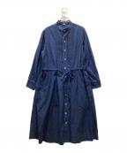 45rpm45アールピーエム）の古着「インディゴシャツワンピース」｜インディゴ