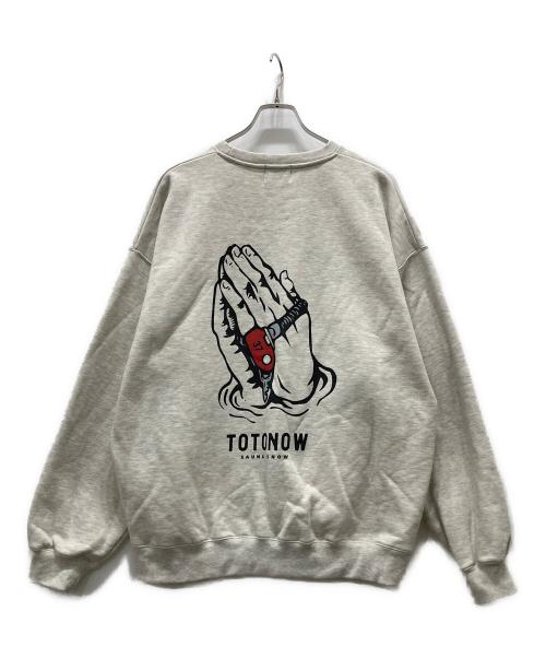 RAGEBLUE（レイジブルー）RAGEBLUE (レイジブルー) TOTONOW バックプリントヘビーウェイト裏毛スウェット グレー サイズ:Lの古着・服飾アイテム