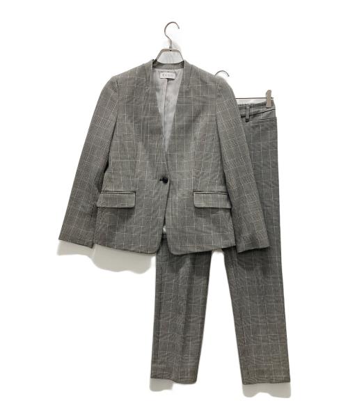 PLST（プラステ）PLST (プラステ) ウォームリザーブカラーレスジャケット+パンツ グレー サイズ:Mの古着・服飾アイテム