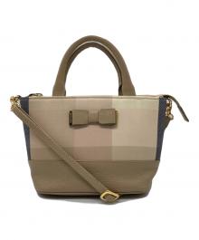 BLUE LABEL CRESTBRIDGE（ブルーレーベルクレストブリッジ）の古着「2WAYバッグ」｜ベージュ