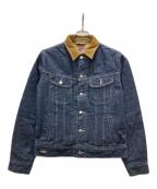 LEE×PAUL SMITHリー×ポールスミス）の古着「コーデュロイ襟付きデニムジャケット」｜インディゴ