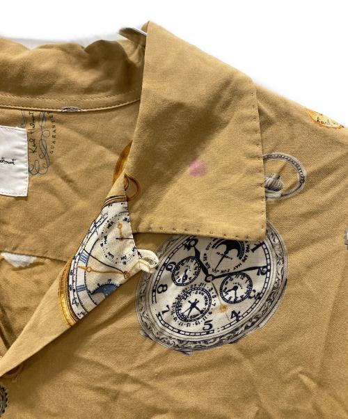 KARL HELMUT（カールヘルム）KARL HELMUT (カールヘルム) 総柄半袖シャツ ベージュ サイズ:Mの古着・服飾アイテム