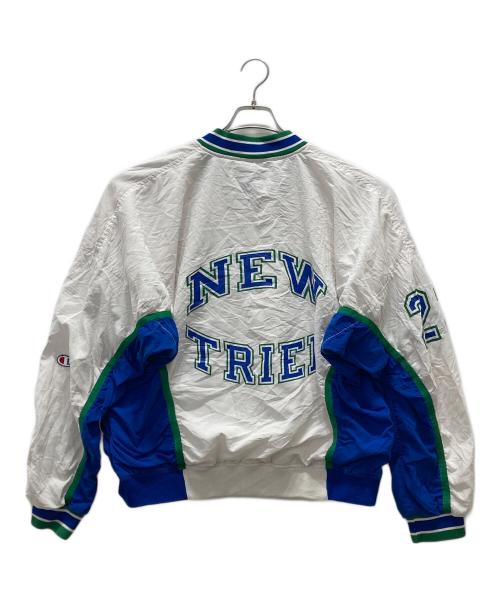 Champion（チャンピオン）Champion (チャンピオン) USA製ブルゾン ホワイト サイズ:44の古着・服飾アイテム