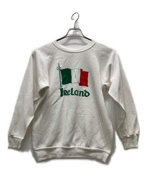 DISCUS ATHLETIC（ディスカスアスレティック）DISCUS ATHLETIC (ディスカスアスレティック) USA製プリントスウェット ホワイト サイズ:Mの古着・服飾アイテム