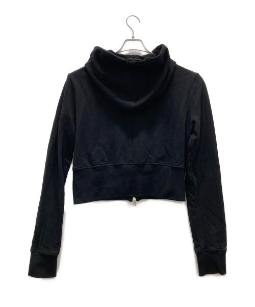 no mass prod（ノーマスプロッド）no mass prod (ノーマスプロッド) GLMNIST2 CROPPED HOODIE ブラック サイズ:Sの古着・服飾アイテム
