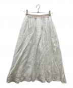 O'NEIL OF DUBLINオニールオブダブリン）の古着「リネンロングスカート」｜ホワイト
