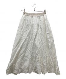 O'NEIL OF DUBLIN（オニールオブダブリン）の古着「リネンロングスカート」｜ホワイト