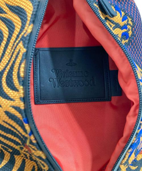 Vivienne Westwood（ヴィヴィアンウエストウッド）Vivienne Westwood (ヴィヴィアンウエストウッド) ファイティングタイガーボディバッグ ネイビー×オレンジの古着・服飾アイテム