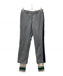 NON TOKYO（ノントーキョー）の古着「リブ レイヤードトラックパンツ」｜グレー