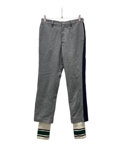 NON TOKYO（ノントーキョー）NON TOKYO (ノントーキョー) リブ レイヤードトラックパンツ グレー サイズ:38の古着・服飾アイテム