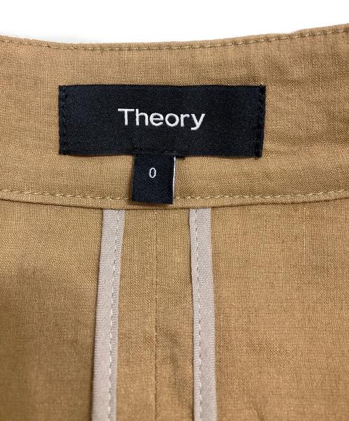 theory（セオリー）theory (セオリー) リネン混ジャケット ブラウンの古着・服飾アイテム