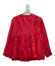 green label relaxing（グリーンレーベルリラクシング）の古着「全方位映えブラウス」｜レッド