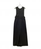 green label relaxingグリーンレーベルリラクシング）の古着「ドライツイルリーンサロペット」｜ブラック