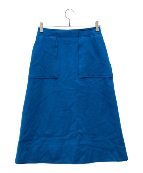 Spick and Span（スピックアンドスパン）Spick and Span (スピックアンドスパン) ビーバーメルトントラペーズスカート ブルー サイズ:36の古着・服飾アイテム