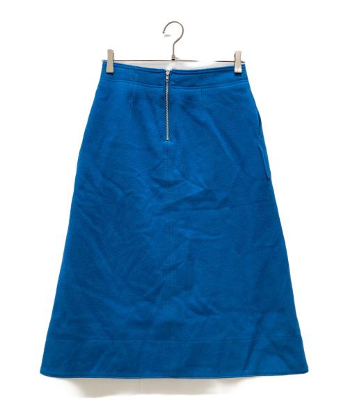 Spick and Span（スピックアンドスパン）Spick and Span (スピックアンドスパン) ビーバーメルトントラペーズスカート ブルー サイズ:36の古着・服飾アイテム