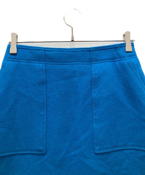 Spick and Span（スピックアンドスパン）Spick and Span (スピックアンドスパン) ビーバーメルトントラペーズスカート ブルー サイズ:36の古着・服飾アイテム