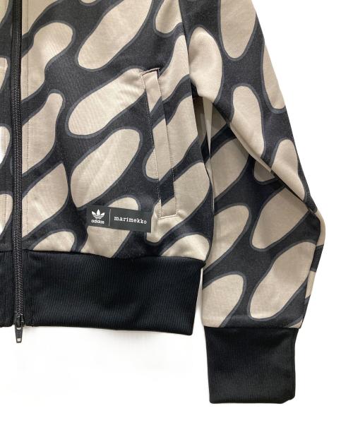 adidas（アディダス）adidas (アディダス) marimekko (マリメッコ) トラックジャケット ベージュ×ブラック サイズ:2XLの古着・服飾アイテム