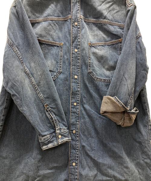 DIESEL（ディーゼル）DIESEL (ディーゼル) スリットデニムシャツワンピース ブルー サイズ:XXSの古着・服飾アイテム