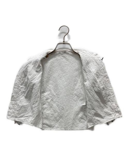 Snidel（スナイデル）Snidel (スナイデル) クロップドスカラフリルブラウス ホワイト サイズ:Fの古着・服飾アイテム