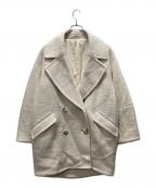 Snidelスナイデル）の古着「ウールコクーンダブルコート」｜ホワイト