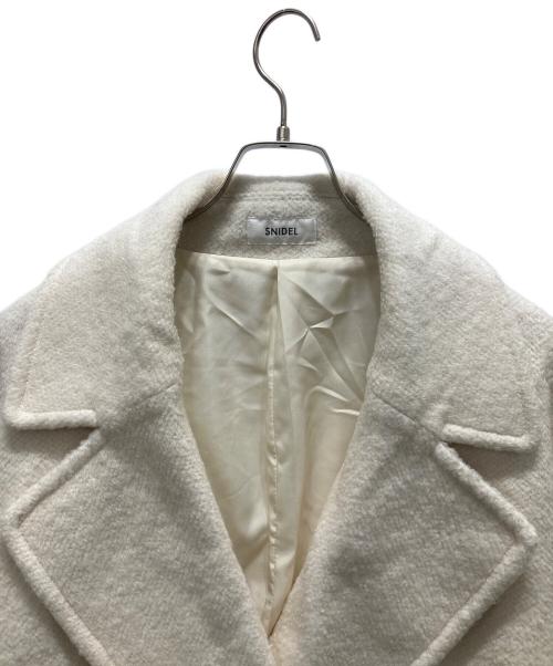 Snidel（スナイデル）Snidel (スナイデル) ウールコクーンダブルコート ホワイトの古着・服飾アイテム