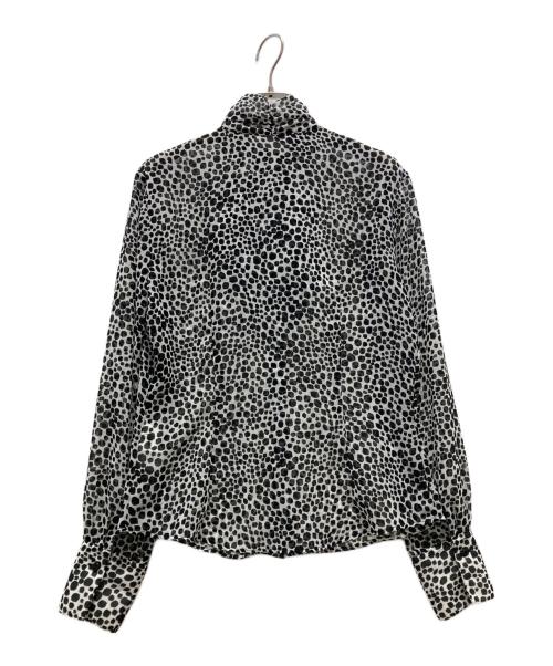 NARA CAMICIE（ナラカミーチェ）NARA CAMICIE (ナラカミーチェ) シアー フリルシャツ ホワイト×ブラック サイズ:Mの古着・服飾アイテム