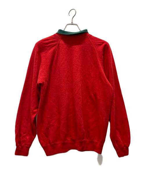 Hanes（ヘインズ）Hanes (ヘインズ) 80's 襟付きスウェット レッド サイズ:Lの古着・服飾アイテム