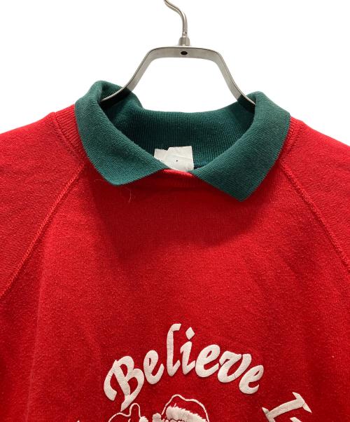 Hanes（ヘインズ）Hanes (ヘインズ) 80's 襟付きスウェット レッド サイズ:Lの古着・服飾アイテム