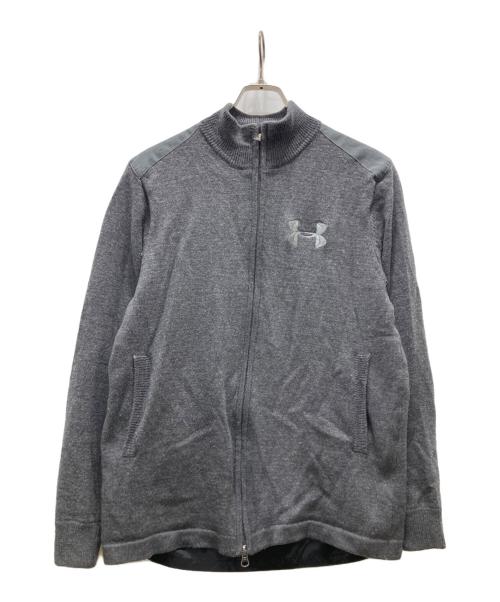 UNDER ARMOUR（アンダーアーマー）UNDER ARMOUR (アンダーアーマー) ニットジャケット グレー サイズ:Lの古着・服飾アイテム