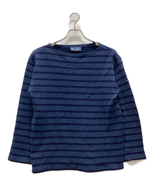 SAINT JAMES（セントジェームス）SAINT JAMES (セントジェームス) ボーダーニット ブルー サイズ:Mの古着・服飾アイテム