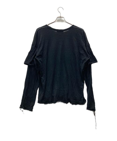 THEE（シー）THEE (シー) メリノウールダブルスリーブニット ブラック サイズ:2の古着・服飾アイテム