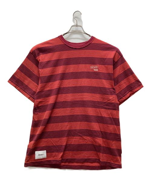 WTAPS（ダブルタップス）WTAPS (ダブルタップス) ボーダーTシャツ レッド サイズ:X04の古着・服飾アイテム