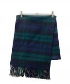 JOHNSTONS OF ELGINジョンストンズオブエルガン）の古着「英国製マフラー」｜ネイビー