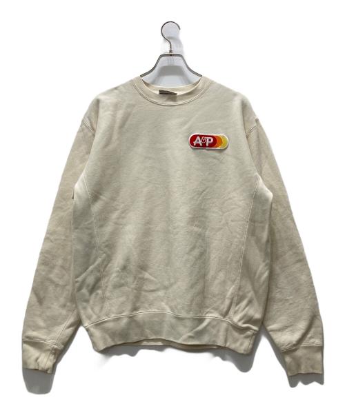 WHITE NOISE（ホワイトノイズ）WHITE NOISE (ホワイトノイズ) プリントスウェット ホワイト サイズ:Lの古着・服飾アイテム